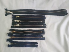 crafters. set of 7 Metal Tooth Zips 3 Are YKK 1x33in 5x7in 1x5in ok for Denim