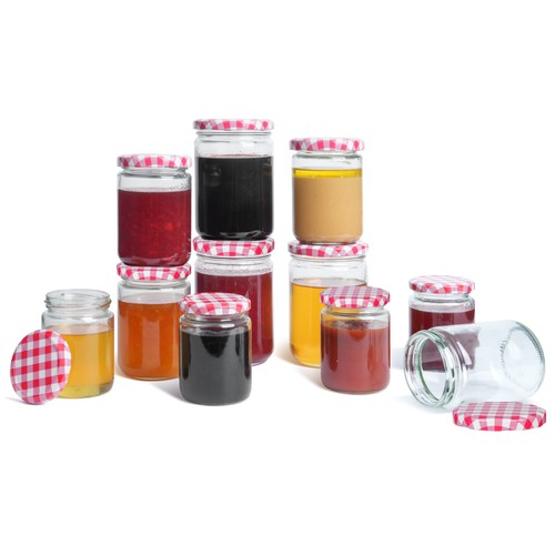 Glass jam jars - airtight, screw