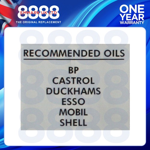 Recommended oils decal for - decal,