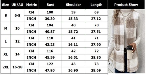 Ladies body warmer - gilet, check