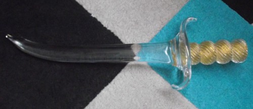 Murano glass sword - glass,