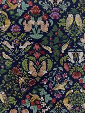 Art Nouveau fabric morris rabbit squirrel strawberry thief cotton floral