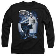 Star Trek Captains Chair  Mens Long Sleeve T-Shirt, Black