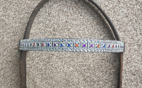 Bling browband silver multi - browband,