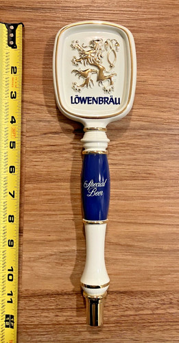 Lowenbrau beer tap handle knob - lowenbrau,