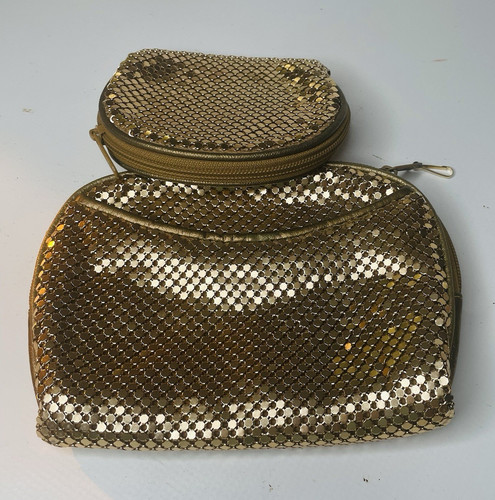 Gold tone metal mesh zip - gold-tone,