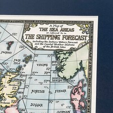 Colour Shipping Forecast Map [with mount] - Fine Art by Manuscript Maps