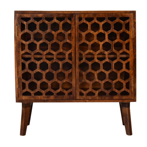 Chestnut honeycomb cabinet - honeycomb,