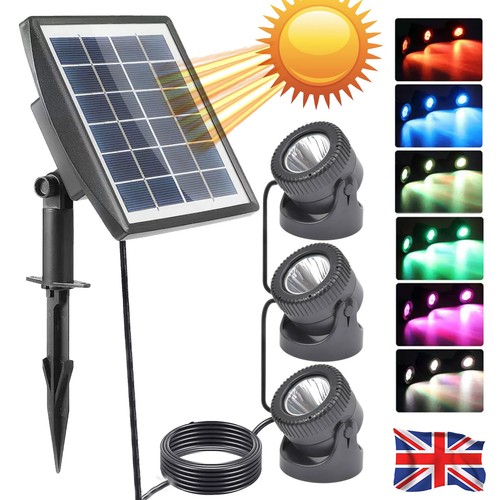 Solar powered pond lights in - powered, 3
