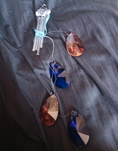 Handmade glass hanging crystal - glass,
