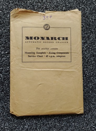 Bsr monarch record changer - record,