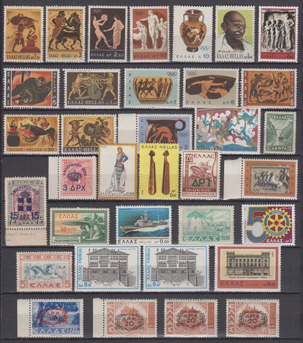 Greece stamp accumulation - -,