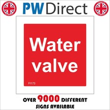 SIGN Water Valve Hydrant