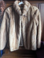 Mink Fur Jacket Coat UK 10 12
