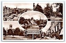 Postcard Maidstone Kent England 5 views real photo
