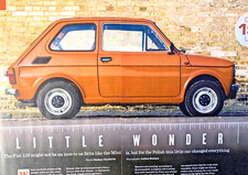 FIAT 126 - COLLECTIBLE FRAMEABLE ORIGINAL CLASSIC CAR ROAD TEST REVIEW