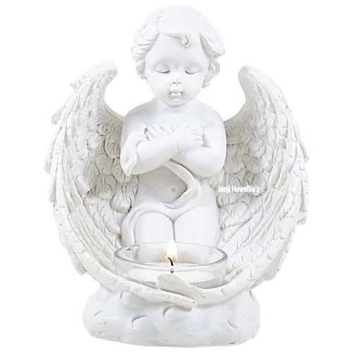 Cherub candle holder white - candle,