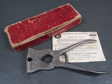 Vintage Starrett 7" adjustable nippers cutters old tool Air Ministry 1940 in box