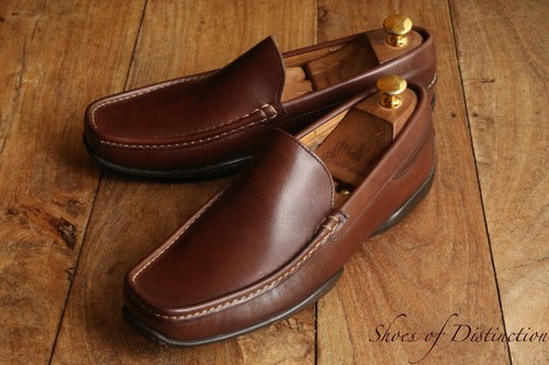 Loake brown leather loafers - brown,