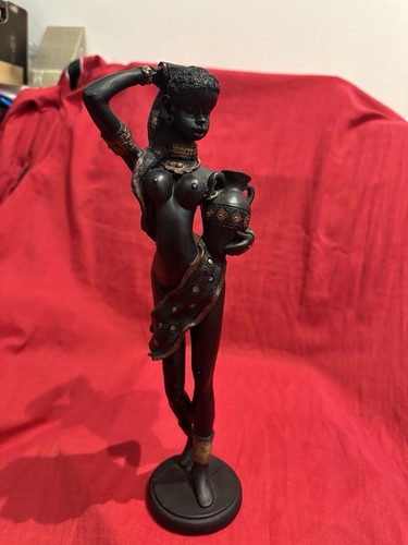 Black resin african family - black,