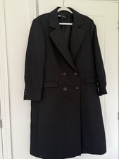 Zara Black Double Breasted Dress Coat XXL