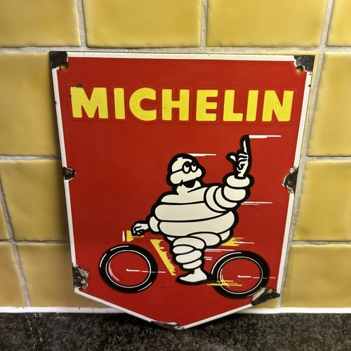 Michelin enamel advertising - michelin,