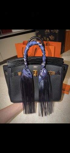 Hermes bleu marine silk les - silk,