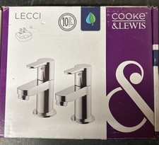Cooke & Lewis Lecci Chrome Basin Taps New