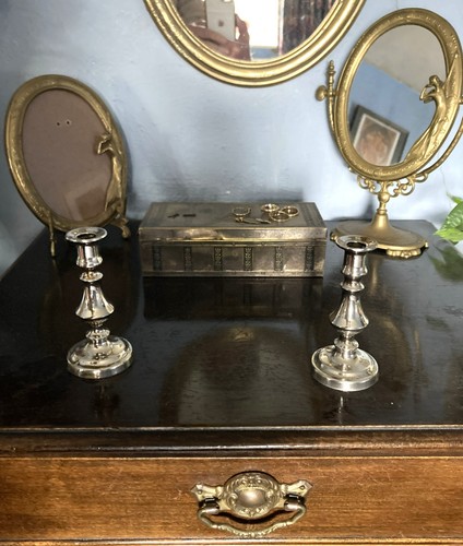 Pair ornate 1950s small - pair,