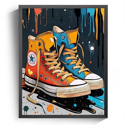 Vintage converse shoes wall - shoes,