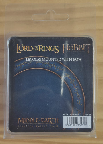 Legolas mounted with - , bow