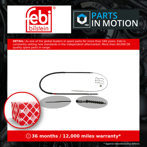 Handbrake cable rear left - handbrake,