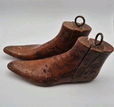 Pair of Antique Wooden Boot