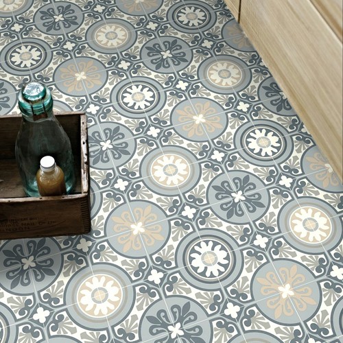 Blue vinyl flooring - blue,