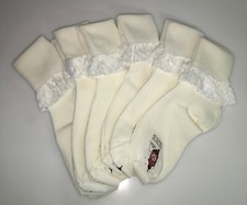 GIRLS BABY 6 PAIRS CREAM TURN