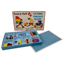 vintage fuzzy felt pictures