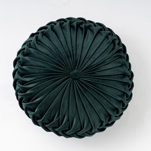 Velvet pleated cushion - cushion, couch