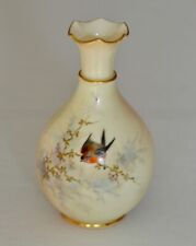 Locke  & Co Worcester Vase -1898-1902 - Painted Bird and Blossom