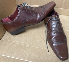 Next  Dark Brown Real Leather Lace Up  Brogues UK Size 8