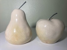 Ceramic Pear and Apple Decor