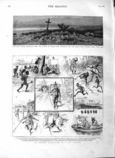 Original Old Antique Print