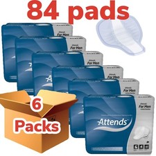 Attends For Men Level 4 Or Shield 4 , 6 Packs Of 14 ,84 Incontinence Pads 32207