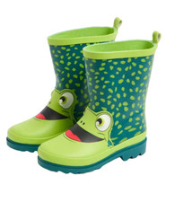 infants Green Novelty Frog Print Rubber Wellies UK 4 5 6 7 8 9 10