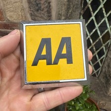 Vintage AA Square Car Badge