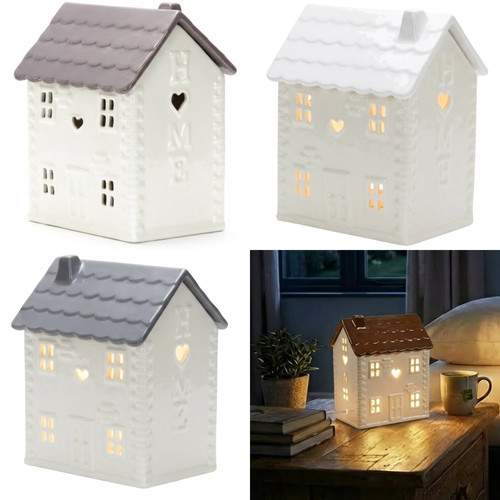 Ceramic house table lamp - ceramic,