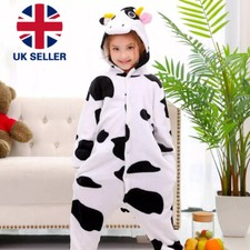 Kids Xmas Gift Costumes Cow Cosplay Pajamas Novelty Onepiece Nightwear UK