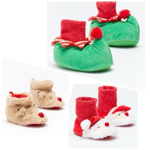 Christmas slippers booties - christmas,