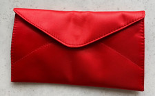 Rare Matthew Williamson for Bazaar Red Satin Envelope Clutch Purse Bag Pouch