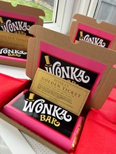 Wonka Chocolate Bar + Golden Ticket Birthday Christmas Easter Halloween