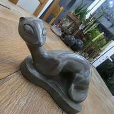 *** GARY FISHER OTTER SCULPTURE FIGURINE SIGNED STYLIZED CAST ANIMAL COLLECTABLE